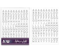 Ashton and Wright Lot de 2 autocollants lettres de l'alphabet de A à Z - 520 étiquettes faciles à décoller - 8 x 8 mm