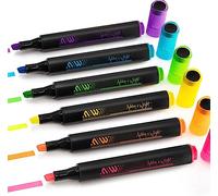 Ashton and Wright - Lot de 6 surligneurs triangulaires ElectroGlide (Neon)