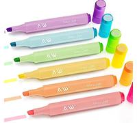 Ashton and Wright - Lot de 6 surligneurs triangulaires ElectroGlide (Pastel)