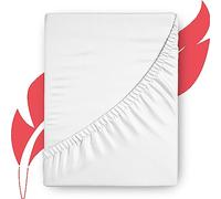 Ashton Sheets Drap-Housse de Luxe en Coton égyptien pour Grand lit Uniquement - 1 000 Fils au Pouce carré, Poche Profonde de 40,6 cm, Doux, rafraîchissant, Tissage Satin, Extra Longues Fibres - Blanc