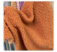 Ashtray-Hu Tissu en Sherpa Fausse Fourrure au Mètre Couleur Unie 160x50cm Tissu Polaire Fourrure Synthétique pour Couture, Jouets, Coussins, Costume, Bricolage, Colliers(Color:Orange)