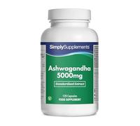 Ashwagandha 5000mg avec Vitamine B6 & B12 | 70mg de Withanolide | Réduit la fatigue | 120 Gélules = 2 Mois de Bienfaits | Adapté aux Végétariens & Végétaliens