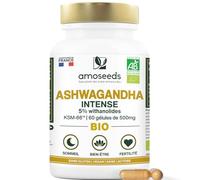 Ashwagandha BIO Breveté KSM-66™ | Extra Fort, 5% withanolides | 60 gélules