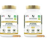 Ashwagandha BIO Breveté KSM-66™ | Extra Fort, 5% withanolides | 60 gélules (Lot de 2)