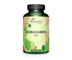 Ashwagandha BIO | Extra Fort : 2010 mg par Portion | 180 Gélules Vegan | Qualité Premium : Sans Additifs & Standardisé en Withanolides | Vegavero®