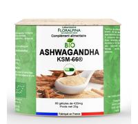 Ashwagandha Ext 345 mg BIO - 60 Gélules, 1 Mois de Cure - Aide à Gérer le Stress, Favorise Vitalité et Tonus Mental - Extrait KSM-66® Titré en Withanolides | Conditionnée en France, RUE DES PLANTES