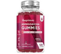 Ashwagandha Gummies 1200mg, 120 Gommes Vegan Ashwagandha au Goût Framboise, Ginseng Indien Withania Somnifera pour 2 Mois - Alternatives aux Gélules et Comprimés