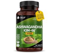 Ashwagandha KSM 66-365 (6 Months Supply) 1200mg Vegan Tablets Pure High Strength Root Extract - Ashwagandha KSM Tablets Supplement Non-GMO & UK Made