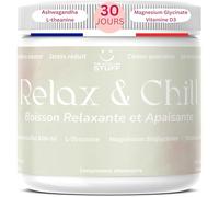 Ashwagandha KSM-66 Boisson Anti-Stress & Sommeil/Baisse du Cortisol/Magnesium Bisglycinate pour la Relaxation/Vitamine d/L Theanine/Vegan/Sans Sucre ni OGM/Gout Framboise Limonade/30 jours/Adultes/Ado