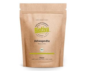 Ashwagandha poudre bio 250g - Racine d'Ashwaganda en poudre - Ayurveda - Ginseng Indien - Withania Somnifera - Conditionné en Allemagne - végan - Biotiva