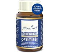 Ashwagandha Sensoril® 300mg, 10% Withanolides, 2x Plus Fort Que KSM-66 - Détox Cortisol & Anti Stress Adulte + + Vitamine B6, Vegan Sans OGM, 30 Gélules 1 Mois, Api-Nature