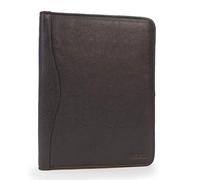 Ashwood - Porte Document Cuir Homme - Pochette Pour A4 Bloc-Note et Tablette - Portefeuille Zippé - Conférencier Organiseur - A4 FOLDER - Marron