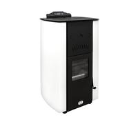 Asia 22 Kw Hydro Étanche Autonettoyante - PACK POÊLE + Kit de raccordement pour poêle hydro à mur - blanc