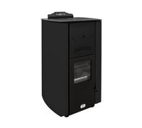Asia 22 Kw Hydro Étanche Autonettoyante - PACK POÊLE + Kit de raccordement pour poêle hydro à mur - noir
