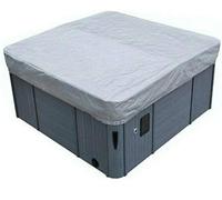 Asiacreate Housse de jacuzzi carrée imperméable pour extérieur, 220x220x30 cm, gris