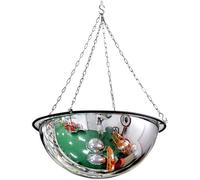 ASIAD Argent, Panorama Hémisphérique dôme Convexe Miroir, Miroir Acrylique, Angle de Vue à 360 °, 1/2 Miroir sphérique, magasins pour Miroir de sécurité, 50 cm