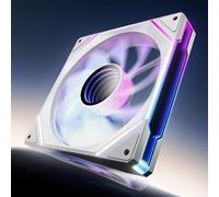 AsiaHorse AMICIMega-A14-R Ventilateur inverse pour PC 140 mm [HDB] 89,77 CFM/1800 tr/min 3,24 MMH2O 5V3PIN ARGB et 12V4PIN PWM - Durée de vie : 50 000 heures - Blanc