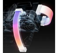 AsiaHorse Aurora-CO Gaines de Câble ARGB [Gaine Seulement - Pas DE CÂBLE NI CONTRÔLEUR], Kit Gaine ARGB Souple pour Câbles d'alimentation Existants 24-Pin / 2 * 8-Pin / 12+4-Pin, Sync 5V 3-Pin