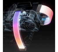 AsiaHorse Aurora-CO Gaines de Câble ARGB [Gaine Seulement - Pas DE CÂBLE NI CONTRÔLEUR], Kit Gaine ARGB Souple pour Câbles d'alimentation Existants 24-Pin / 2 * 8-Pin / 12+4-Pin, Sync 5V 3-Pin