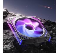 AsiaHorse DAWN Pro ARGB Daisy Chain [Infinity Mirror] [HDB] Ventilateur de PC, inversé, 120 mm, 71 CFM/1850 RPM/2,6 mmH2O 4 broches PWN & 5 V 3 broches ARGB, pour Asus Aura, ASRock, GIGABYTE, MSI