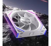 AsiaHorse DAWN RGB PC Ventilateur 120MM à sens inverse, Ventilateur de boîtier ARGB Daisy Chain PC [Miroir infini] [HDB] 71 CFM/1850 RPM/2.6MMH2O 4 broches PWN & 5V 3 broches ARGB pour Asus Aura