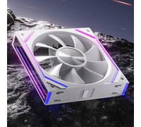 AsiaHorse DAWN RGB - Ventilateur pour PC (120 mm, avec chaîne de marguerite, miroir infini) [HDB] 71 CFM/1850 RPM/2.6MMH2O 4 broches PWN et 5 V 3 broches ARGB pour Asus Aura ASRock GIGABYTE MSI