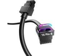 AsiaHorse Hydrus 12VHPWR Câble modulaire [TYPE B - LOQUET EN HAUT], Câble d'alimentation direct PSU vers GPU (NON Extension), 12+4 Pin RTX 4090/4080/5080/5070 (PAS pour série 5090), 50CM - Noir