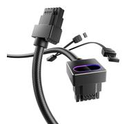 AsiaHorse Hydrus Câble Modulaire 12+4 Broches (16 Broches) 12VHPWR pour GPU (Type A) - Câble de Connexion Directe pour Cartes Graphiques RTX Série 40/5070/5080 - Pas un Câble de Prolongement.