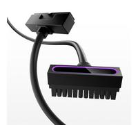 AsiaHorse Hydrus Rallonge PSU 24 Pin, Câble ATX 24 Broches 30 cm avec Connecteur 90°, Câble PC Gainé 18AWG, Sync ARGB 5V 3 Broches, Noir