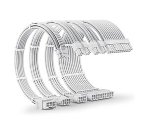 AsiaHorse Kit de câble d'extension 12VHPWR PSU pour série RTX 50/40, kit d'extension de câble PCie 5.0 16 AWG tressé doux 16 broches vers 16 broches, 24 broches ATX/4 + 4 broches EPS/12 + 4 broches 30
