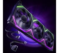 AsiaHorse Nyota Pro Lot de 3 ventilateurs de boîtier PC 120 mm 120 mm Daisy Chain ARGB PWM 2000 tr/min silencieux, à haut débit d'air et pales standard (évacuation de l'extraction), noirs