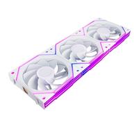 AsiaHorse NyotaUltra ARGB Daisy Chain Lot de 3 ventilateurs de boîtier inversé, 120 mm, RVB, 58,5 CFM/2000 tr/min, 2,07 MMH2O, 4 broches PWN et ARGB 5 V 3 broches pour Asus Aura MSI