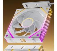 AsiaHorse NyotaUltra ARGB Daisy Chain Ventilateur PC 140 mm RGB [HDB] 89.99 CFM/1800 RPM/3.24MMH2O 4 broches PWN & 5 V 3 broches ARGB pour Asus Aura GIGABYTE MSI