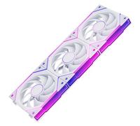 AsiaHorse NyotaUltra ARGB Lot de 3 ventilateurs pour PC 120 mm RGB Daisy Chain - [HDB] 58,5 CFM/2000 tr/min/2,05 MMH2O 4 broches PWN et 5 V 3 broches ARGB pour Asus Aura GIGABYTE MSI - Blanc
