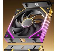 AsiaHorse NyotaUltra ARGB - Ventilateur PC - 140 mm - RGB Daisy Chain - 89.99 CFM/1800 RPM/3.24MMH2O - 4 broches PWN et ARGB 5 V 3 broches - Pour Asus Aura ASRock GIGABYTE MSI