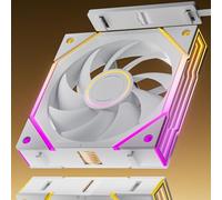 AsiaHorse NyotaUltra Pro ARGB - Ventilateur PC - 140 mm - RGB Daisy Chain - 89.99 CFM/1800 RPM/3.24MMH2O - 4 broches PWN et ARGB 5 V 3 broches - Pour Asus Aura ASRock GIGABYTE MSI