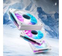 AsiaHorse Ventilateur de boîtier PC ARGB 120MM [Lot de 3] [Infinity Mirror] [HDB] Ventilateur RGB 1800 RPM/ 61.5CFM/ 24 LEDs 5V 3PIN ARGB et ventilateur PWM 12V 4PIN durée de vie de 50000H AMICI5GT