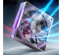 AsiaHorse Ventilateur de boîtier PC Reverse ARGB 120MM [Infinity Mirror] [HDB] Ventilateur RGB 1800RPM 5V 3PIN ARGB et ventilateur PWM 4PIN durée de vie de 50000H AMICIPro Noir