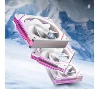 AsiaHorse Ventilateur de boîtier PC Reverse ARGB 120MM [Lot de 3] [Infinity Mirror] [HDB] Ventilateur RGB 1800RPM 5V 3PIN ARGB et ventilateur PWM 4PIN durée de vie de 50000H Blanc