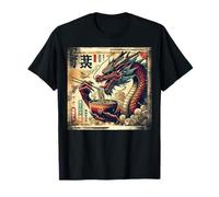 Asian Graphics, Ramen Dragon Anime Vintage Japanese Poster T-Shirt