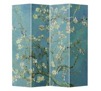 Asianliving Paravent Intérieur L120xH180cm Deux Côtés Cloison de Séparation Amovible Toile Imprimée Diviseur