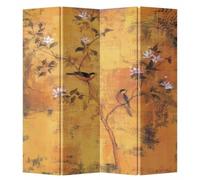 Asianliving Paravent Intérieur L120xH180cm - Séparateur Amovible Japonais Oriental Chinois - Toile Imprimée Déco des Deux Côtés