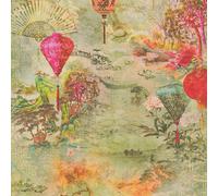 Asiatique Fusion Lanterne AS Creation Papier Brillant Multi 37466-1 Japon Scène