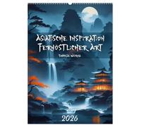 Asiatische Inspiration Fernöstlicher Art - Dunkle Werke (Wandkalender 2026 DIN A2 hoch), CALVENDO Monatskalender: Inspirierende Kunstwerke im asiatischen Stil