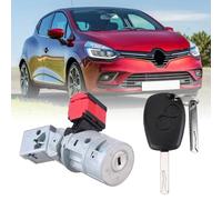 Asical Interrupteur d'allumage, interrupteur de démarrage avec clés 4 pôles de rechange pour Clio 3 Duster 1 Sandero 2 Twingo 2 Master 3 Camionnette numéro de pièce 7701208408 806010030R 487004438R