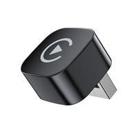 ASICPLB Adaptateur CarPlay sans Fil pour Mercedes Benz GLB-Class 180 180d 200 200d 220d 250 2018 2019 2020 2021 2022 2023 2024 2025, Adaptateur 2-en-1 CarPlay & Android Auto sans Fil,A Black