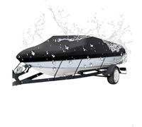 ASICPLB Bâche Bateau pour Smoker Craft Osprey 162 1998-2025, Housses pour Bateaux, Bâche de Bateau étanche à la Poussière et Résistante Aux UV, Bâche de Protection pour Bateaux,A Black