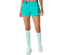 ASICS 2012C858-401 METARUN Split Short Shorts Femme Wave Teal Taille L