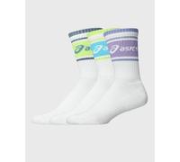 ASICS Chaussettes de running Logo Crew 3 paires Blanc/Multicolore Taille 47-49