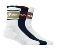 Asics - 3 Pack Logo Crew Sock - Chaussettes multifonctions - EU 35-38 - I - midnight / dark red planet / lemongrass